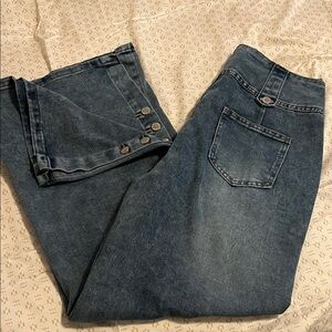 Commense Dark Blue High-Rise Wide Leg Jeans